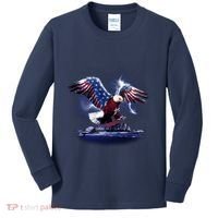 Cyborg Eagle Kids Long Sleeve Shirt thumb 0