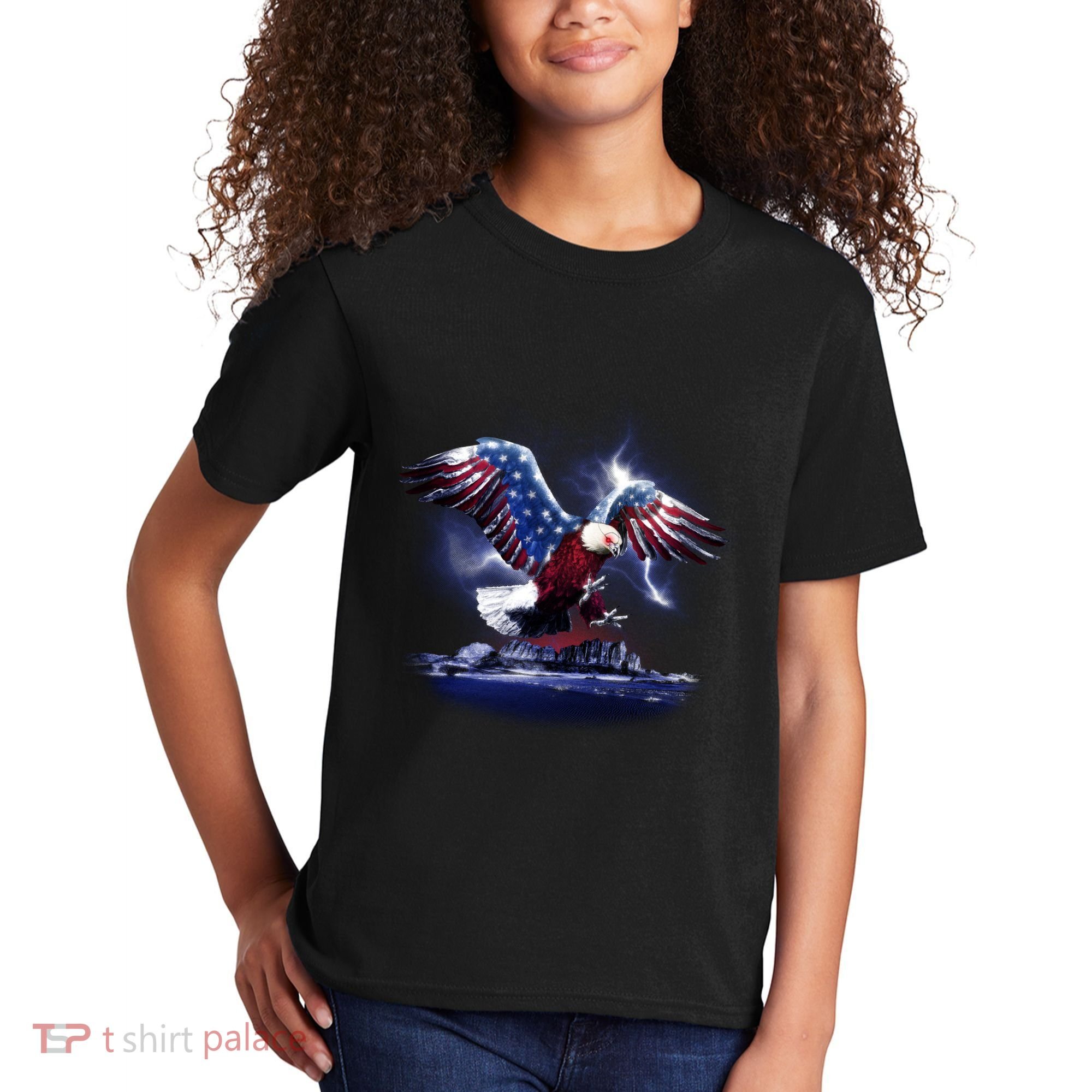 Cyborg Eagle Kids T-Shirt