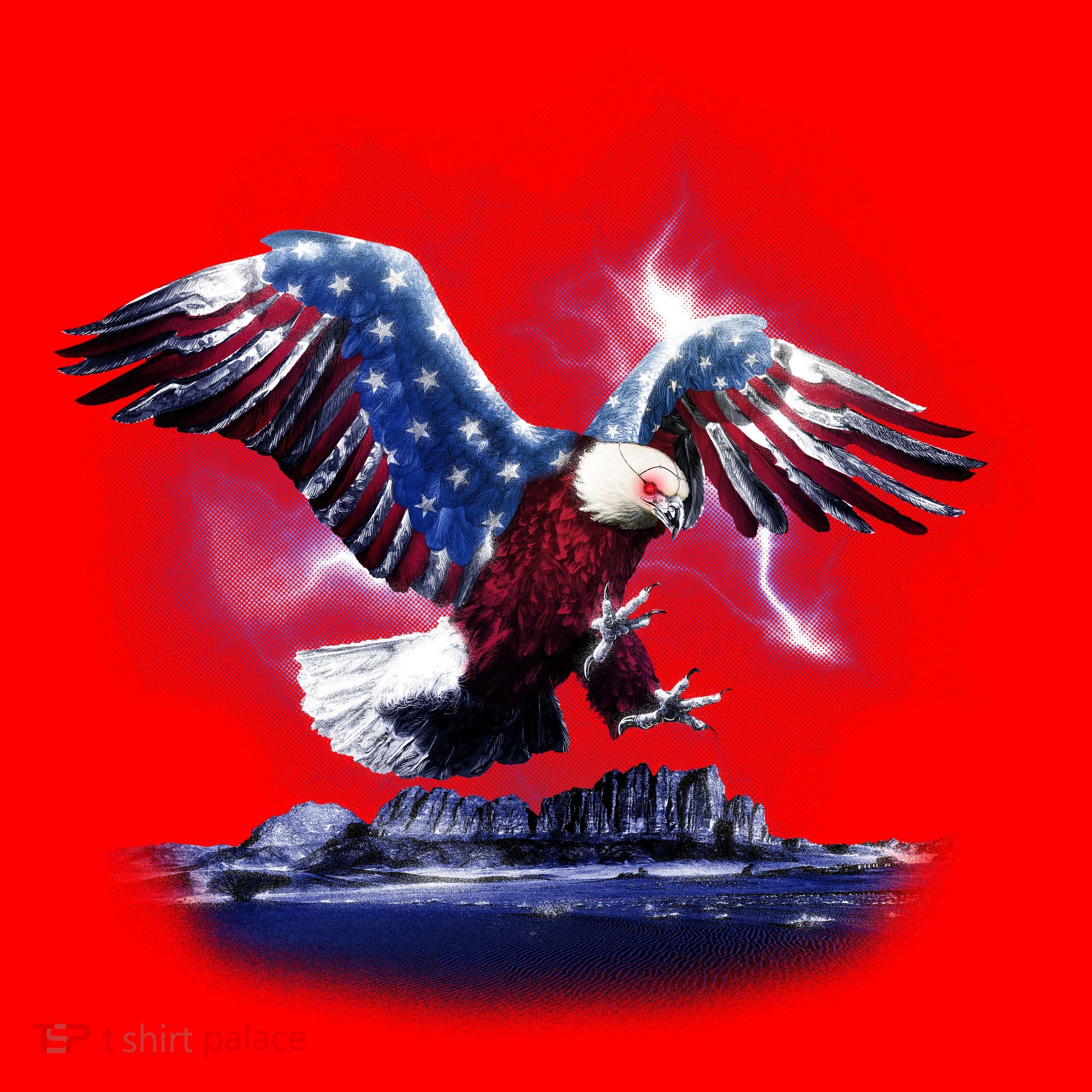 Cyborg Eagle Santa Hat