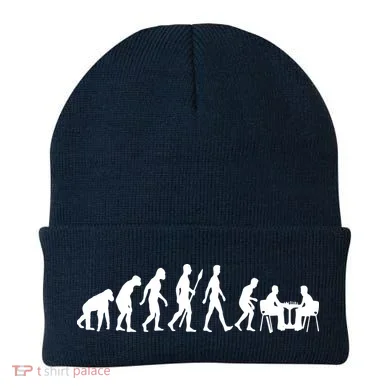 Chess Evolution Chess Board Chess Gift Beanie