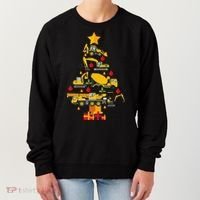 Construction Excavator Christmas Tree Women's Sweatshirt thumb 0