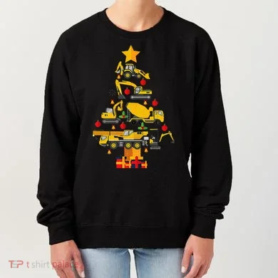Construction Excavator Christmas Tree Women's Sweatshirt