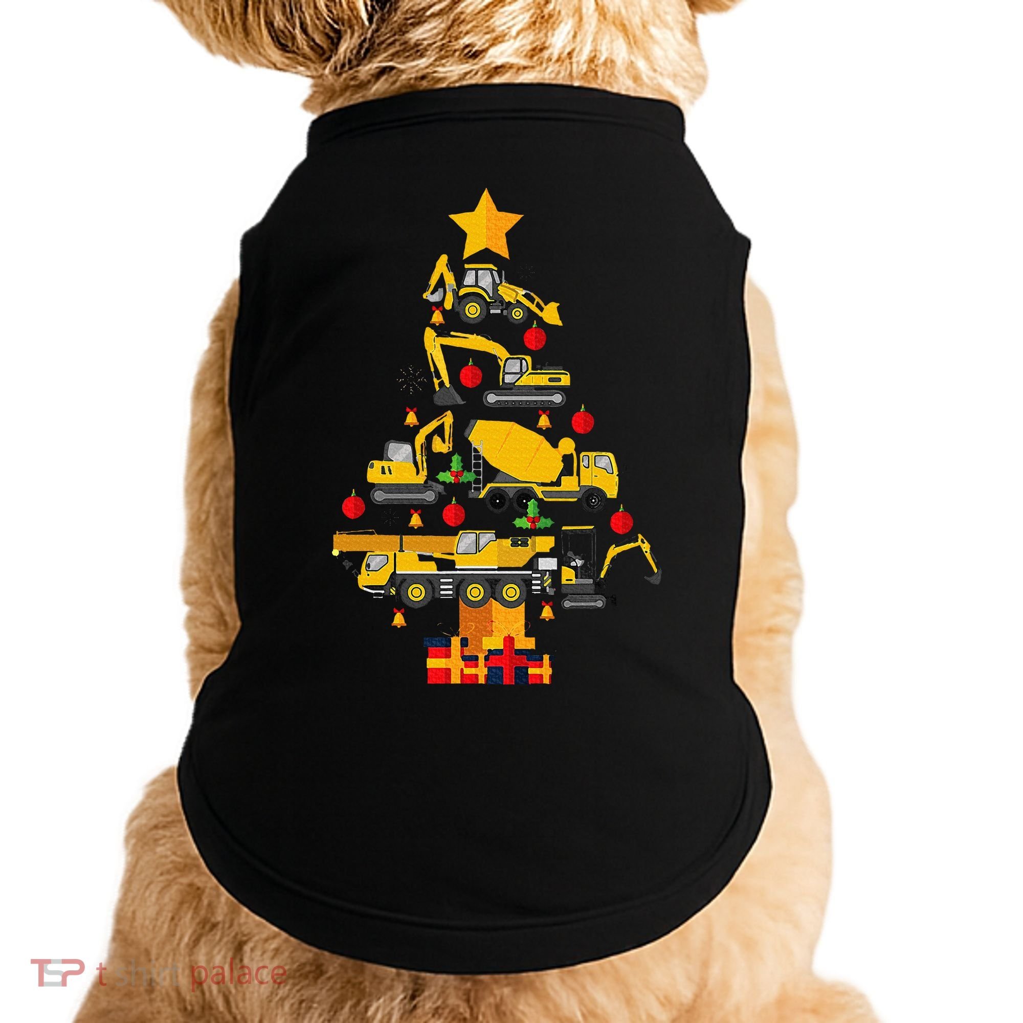 Construction Excavator Christmas Tree Doggie Tank