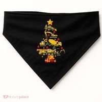 Construction Excavator Christmas Tree USA-Made Doggie Bandana thumb 0