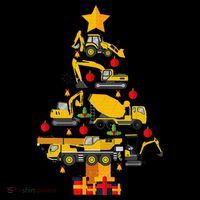 Construction Excavator Christmas Tree Hoodie thumb 7