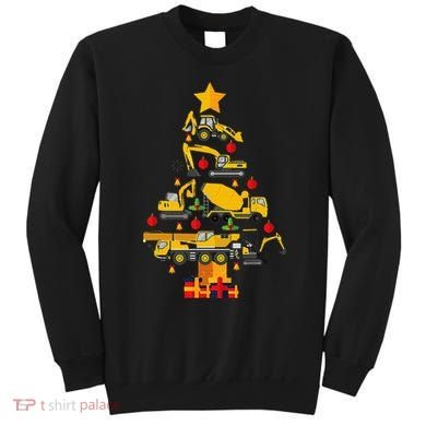 Construction Excavator Christmas Tree Sweatshirt