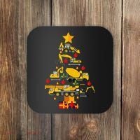 Construction Excavator Christmas Tree Coaster thumb 0
