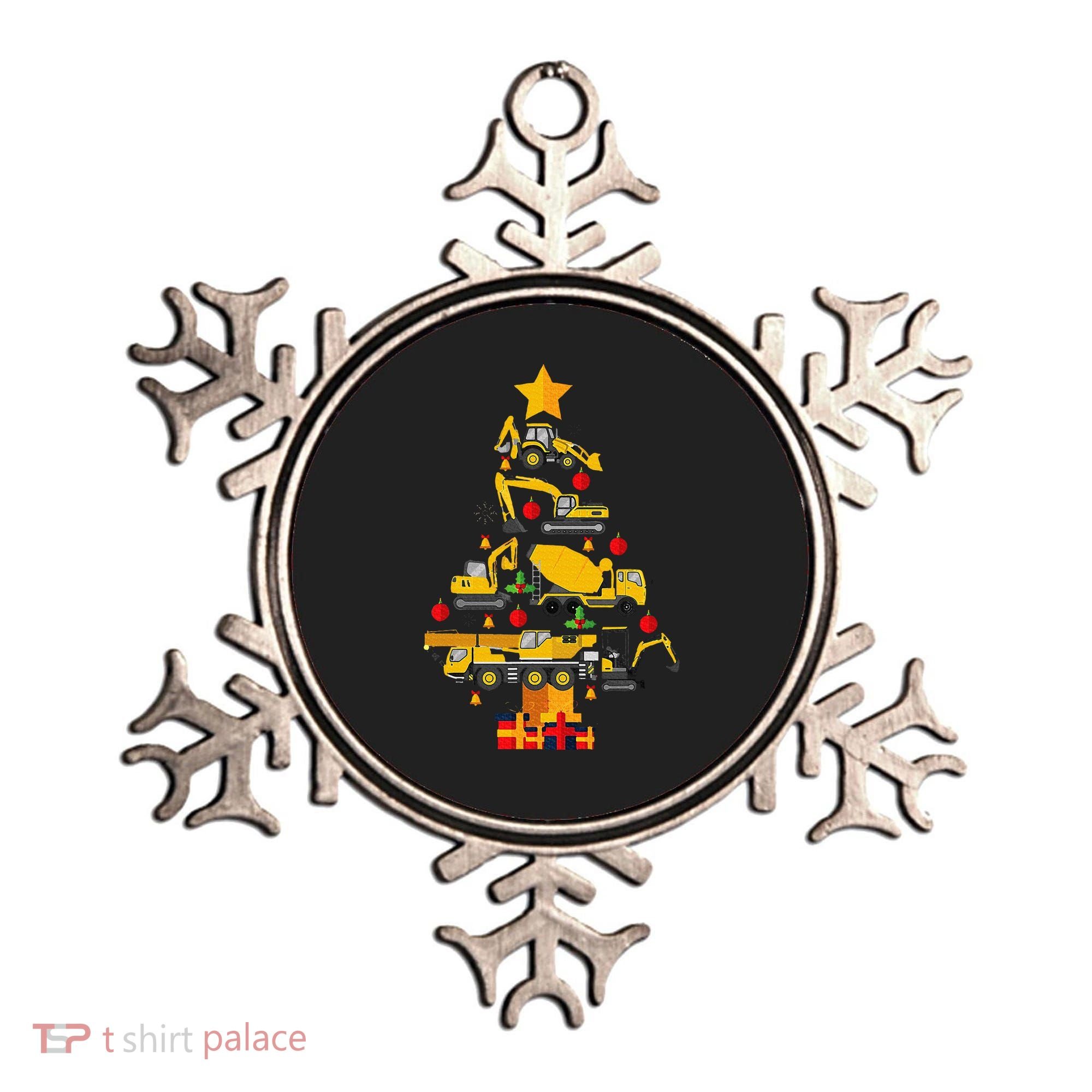 Construction Excavator Christmas Tree Ornament