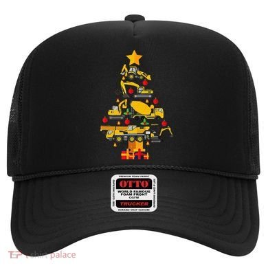 Construction Excavator Christmas Tree Hat
