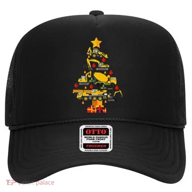 Construction Excavator Christmas Tree Hat