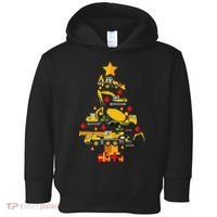 Construction Excavator Christmas Tree Toddler Hoodie thumb 0