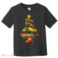Construction Excavator Christmas Tree Toddler T-Shirt thumb 0