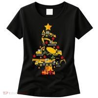 Construction Excavator Christmas Tree Women's T-Shirt thumb 0
