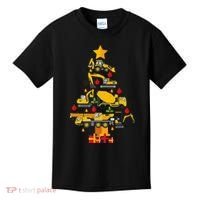 Construction Excavator Christmas Tree Kids T-Shirt thumb 0