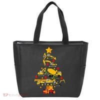Construction Excavator Christmas Tree Tote Bag thumb 0
