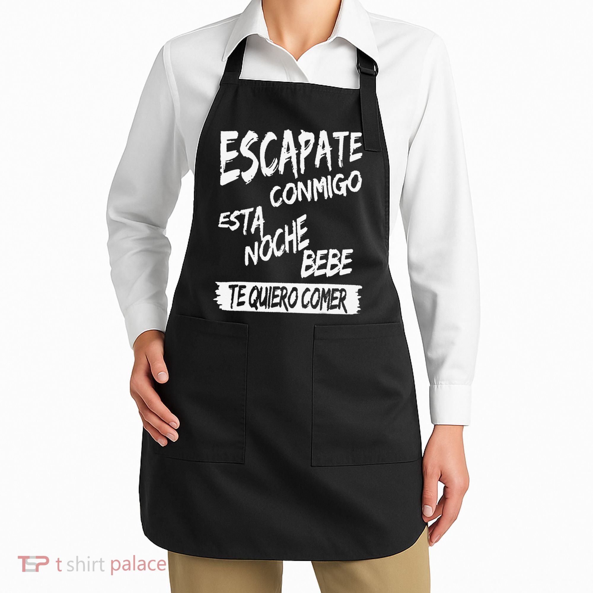 Cool Escapate Conmigo Esta Noche Bebe Apron