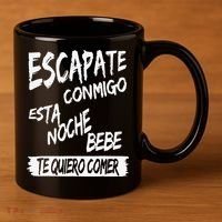 Cool Escapate Conmigo Esta Noche Bebe 11oz C Handle Ceramic Mug thumb 3