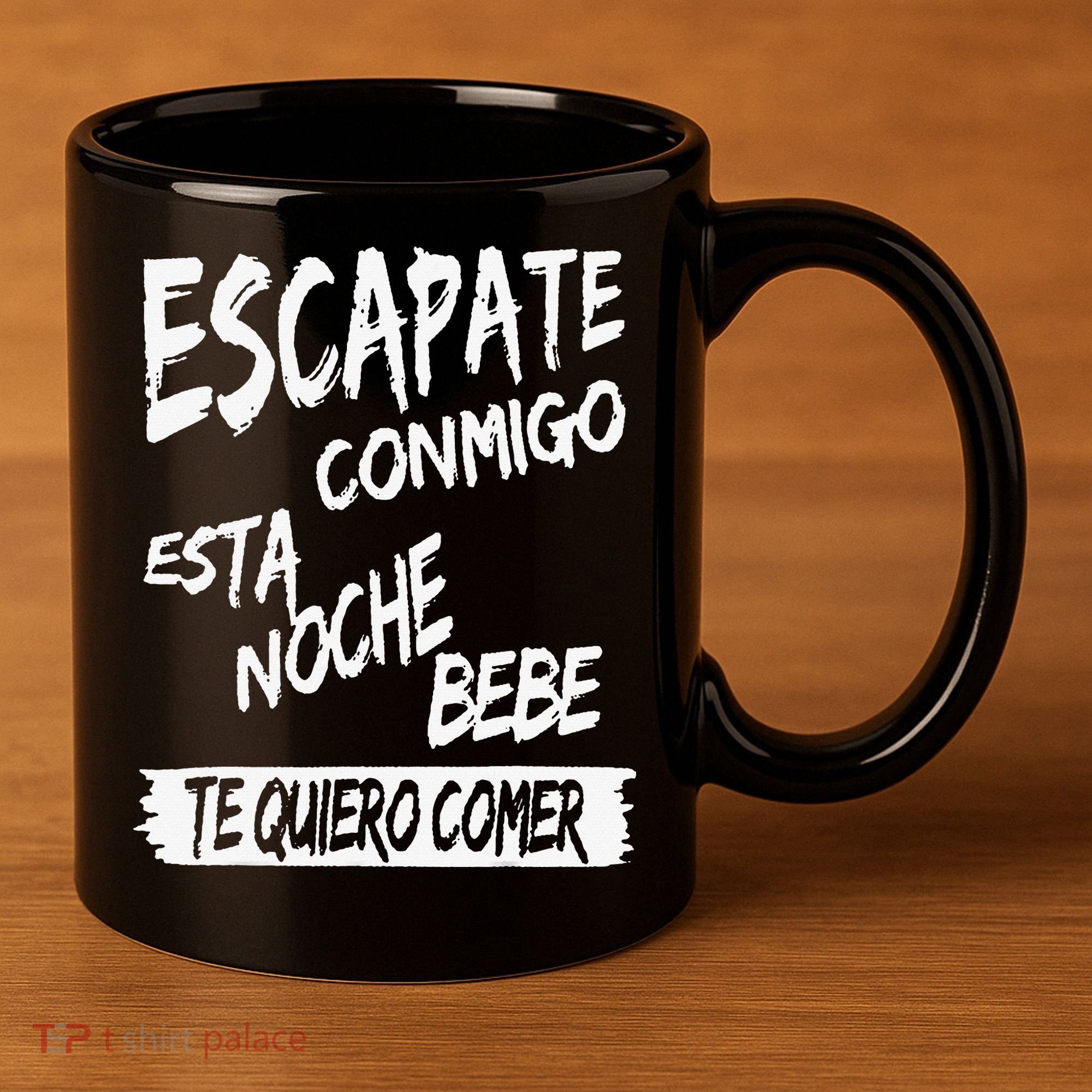 Cool Escapate Conmigo Esta Noche Bebe 11oz C Handle Ceramic Mug