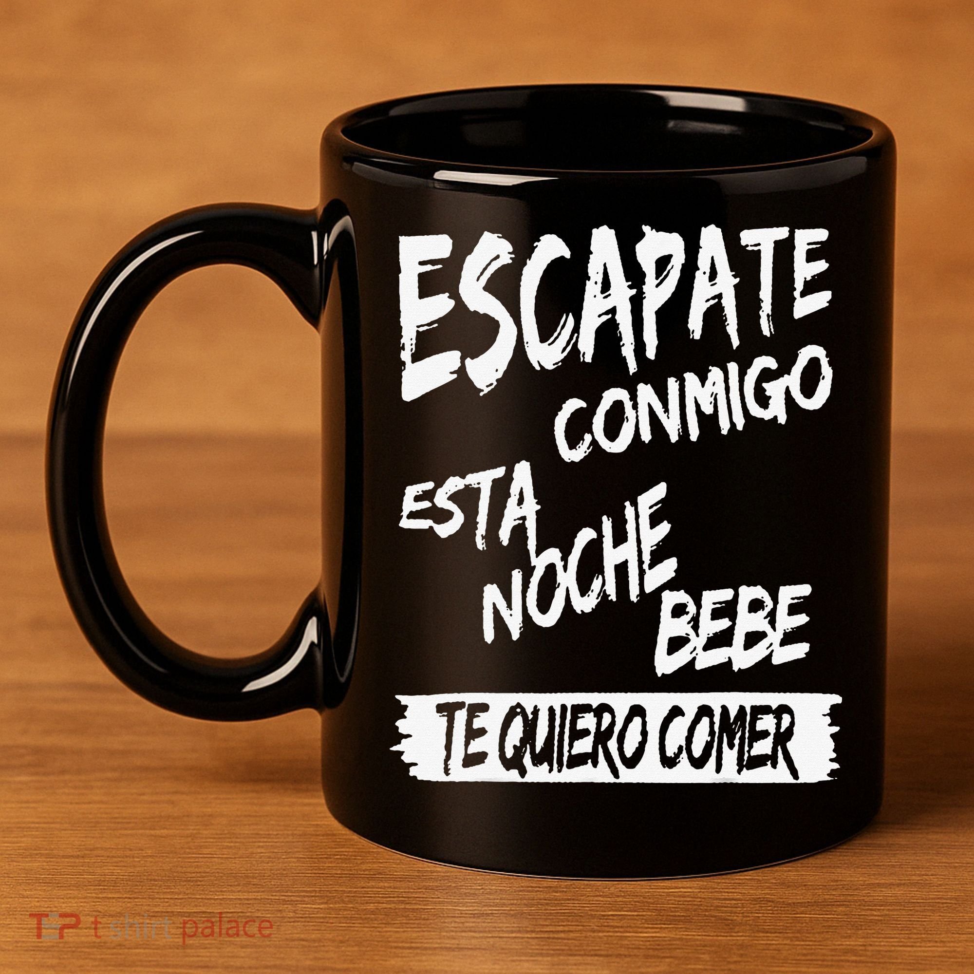 Cool Escapate Conmigo Esta Noche Bebe 11oz C Handle Ceramic Mug