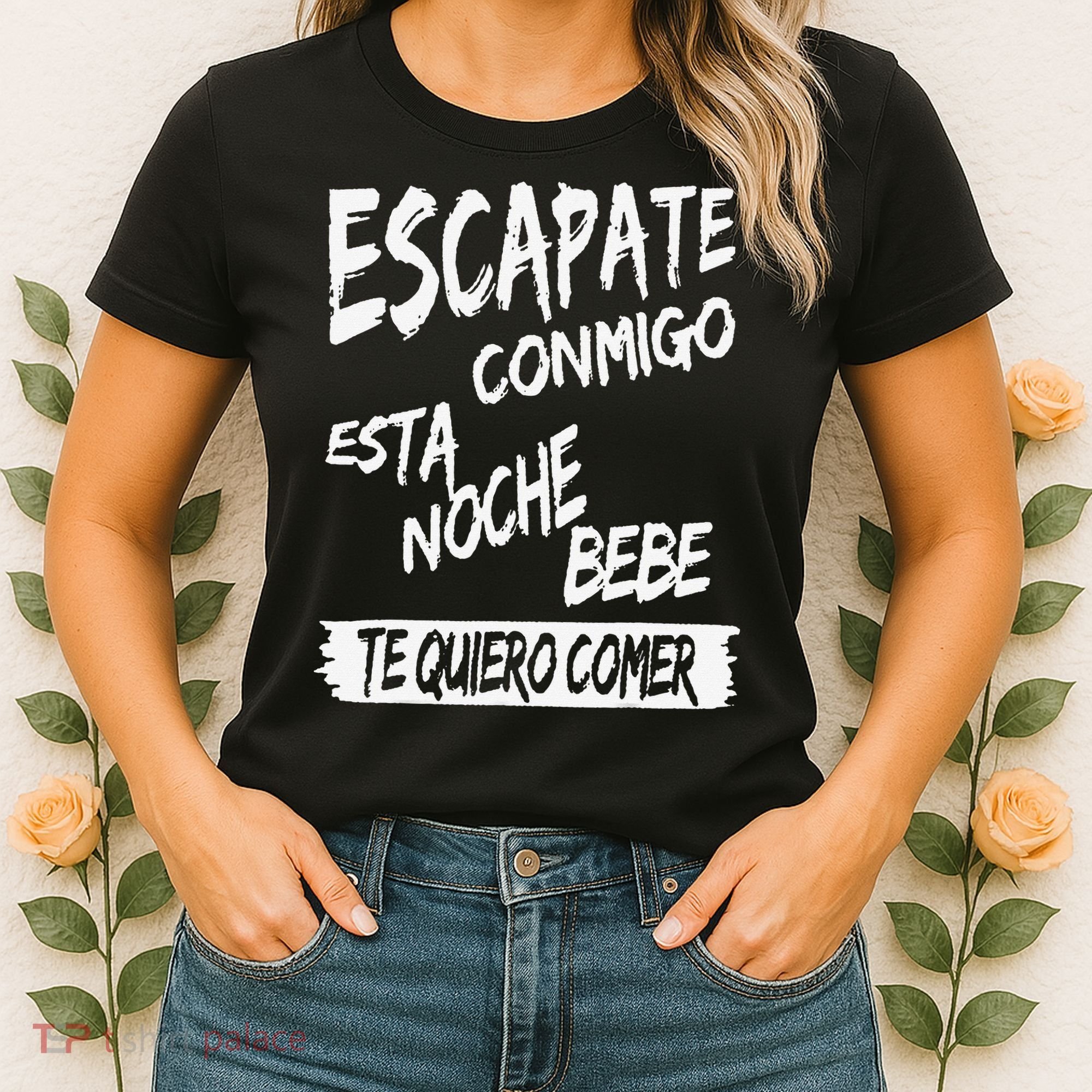 Cool Escapate Conmigo Esta Noche Bebe Women's T-Shirt