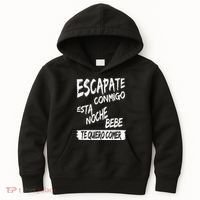 Cool Escapate Conmigo Esta Noche Bebe Kids Hoodie thumb 0