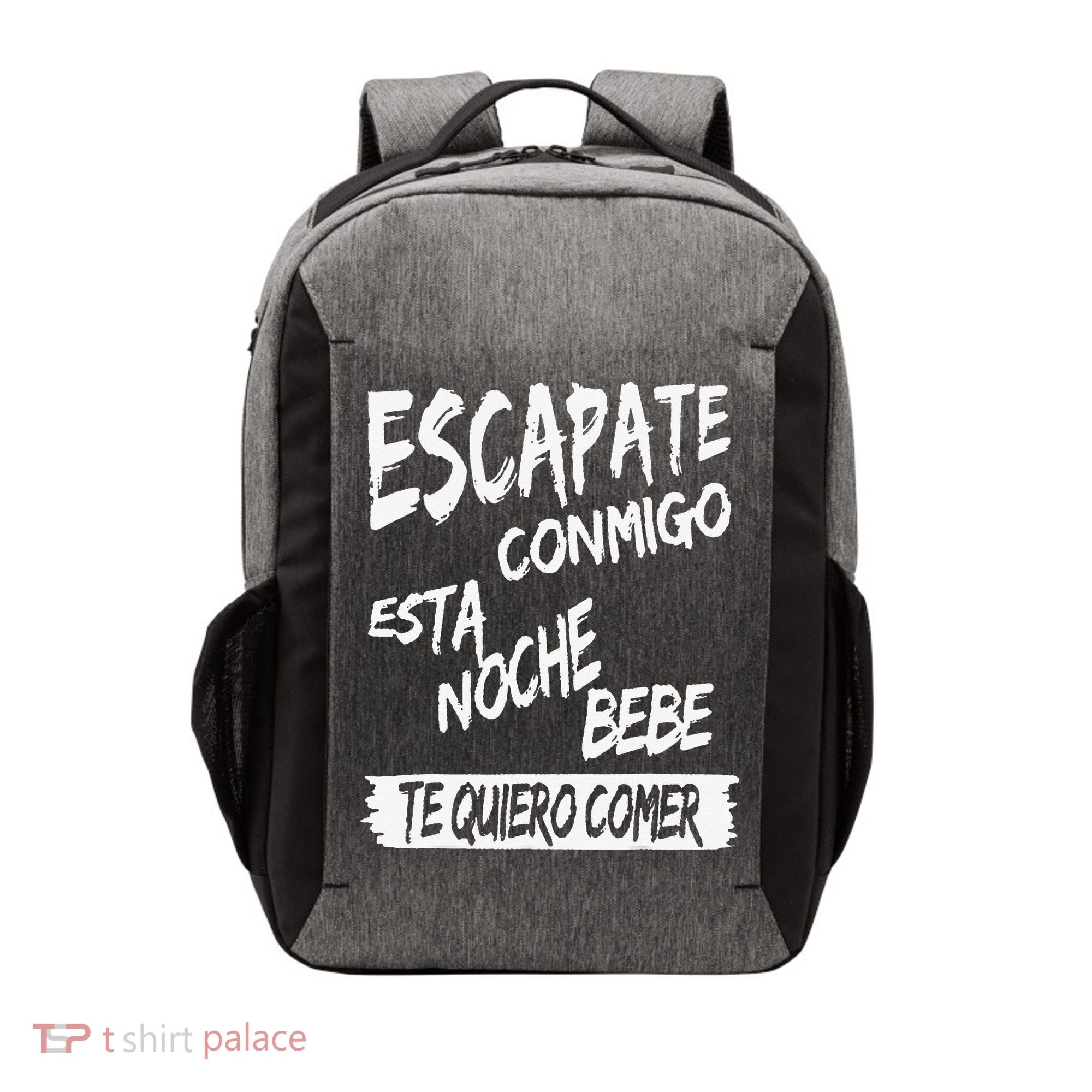 Cool Escapate Conmigo Esta Noche Bebe Vector Backpack