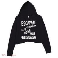 Cool Escapate Conmigo Esta Noche Bebe Crop Fleece Hoodie thumb 0