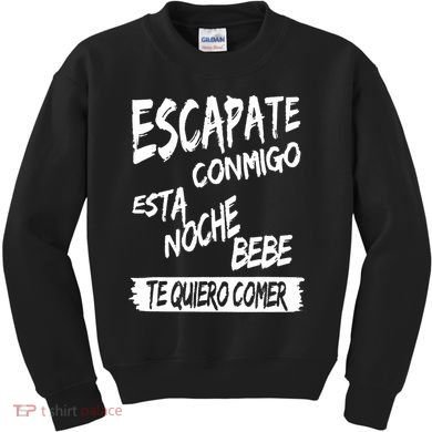Cool Escapate Conmigo Esta Noche Bebe Kids Sweatshirt