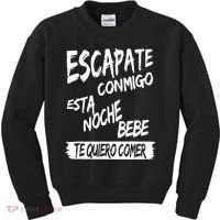 Cool Escapate Conmigo Esta Noche Bebe Kids Sweatshirt thumb 0