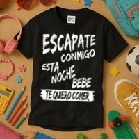 Cool Escapate Conmigo Esta Noche Bebe Kids T-Shirt thumb 3