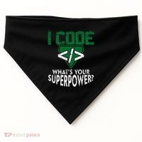 Computer Engineer Coding I Code Superpower USA-Made Doggie Bandana thumb 0