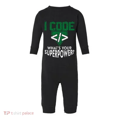 Computer Engineer Coding I Code Superpower Infant Fleece One Piece