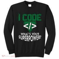 Computer Engineer Coding I Code Superpower Sweatshirt thumb 0