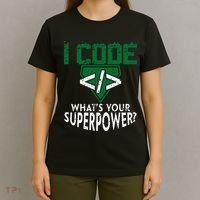 Computer Engineer Coding I Code Superpower T-Shirt thumb 4