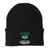 Computer Engineer Coding I Code Superpower Beanie thumb 0