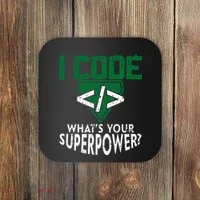Computer Engineer Coding I Code Superpower Coaster thumb 0