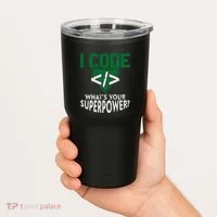 Computer Engineer Coding I Code Superpower Tumbler thumb 2
