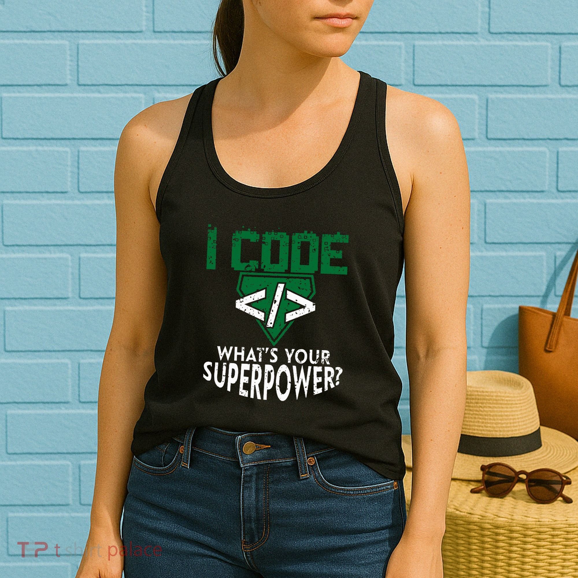 Computer Engineer Coding I Code Superpower Women's Tank Top