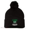 Computer Engineer Coding I Code Superpower Pom Pom 12in Knit Beanie