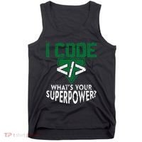 Computer Engineer Coding I Code Superpower Tank Top thumb 0
