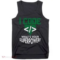 Computer Engineer Coding I Code Superpower Tank Top thumb 0