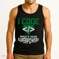 Computer Engineer Coding I Code Superpower Tank Top thumb 3