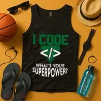 Computer Engineer Coding I Code Superpower Tank Top thumb 4