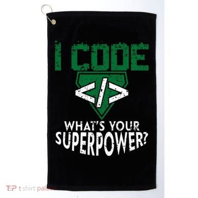 Computer Engineer Coding I Code Superpower Golf Towel