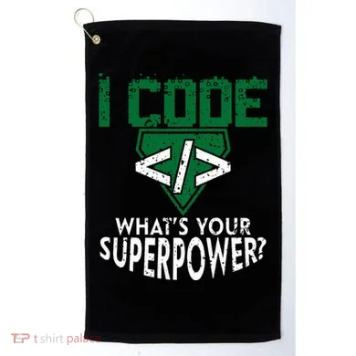 Computer Engineer Coding I Code Superpower Golf Towel