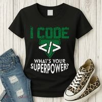 Computer Engineer Coding I Code Superpower Women's T-Shirt thumb 3