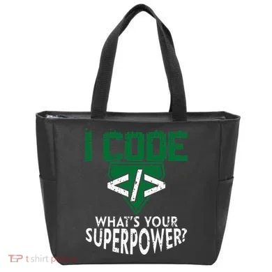 Computer Engineer Coding I Code Superpower Tote Bag