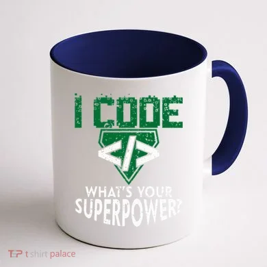 Computer Engineer Coding I Code Superpower Coffee Mug back