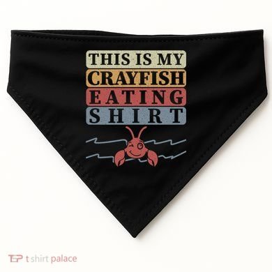 Crayfish Eating Crawfish Season Cute Gift USA-Made Doggie Bandana