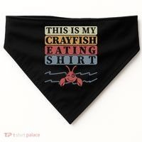 Crayfish Eating Crawfish Season Cute Gift USA-Made Doggie Bandana thumb 0